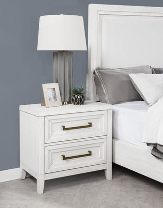 Marielle Nightstand in Distressed White - Coaster Furniture