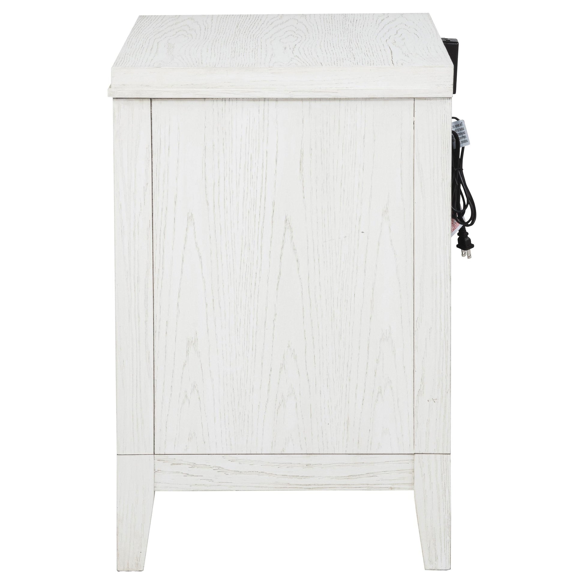 Marielle Nightstand in Distressed White - Coaster Furniture