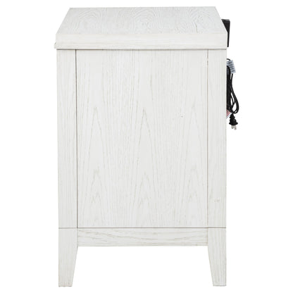 Marielle Nightstand in Distressed White - Coaster Furniture