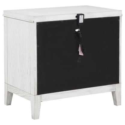 Marielle Nightstand in Distressed White - Coaster Furniture