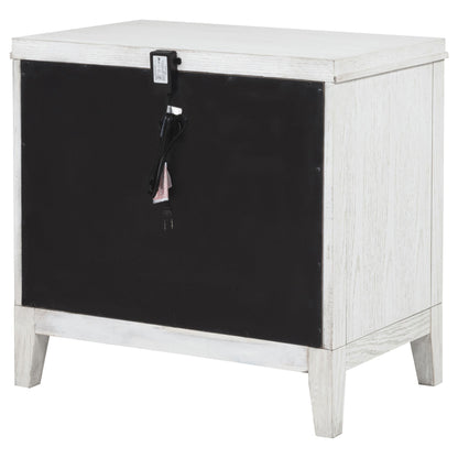 Marielle Nightstand in Distressed White - Coaster Furniture