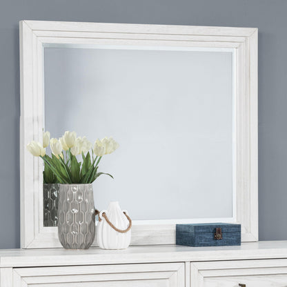 Marielle Dresser Mirror in Distressed White - Coaster Furniture