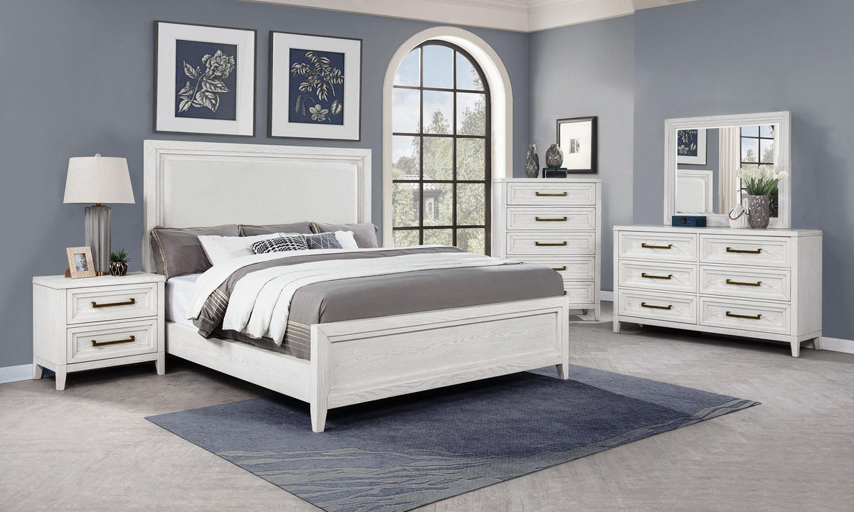 Marielle Dresser Mirror in Distressed White - Coaster Furniture