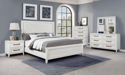 Marielle Dresser Mirror in Distressed White - Coaster Furniture