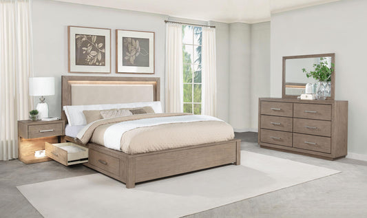 Kenora Queen 4-Piece Set in Barley Brown - Coaster Furniture