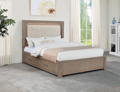 Kenora Queen Bed in Barley Brown - Coaster Furniture