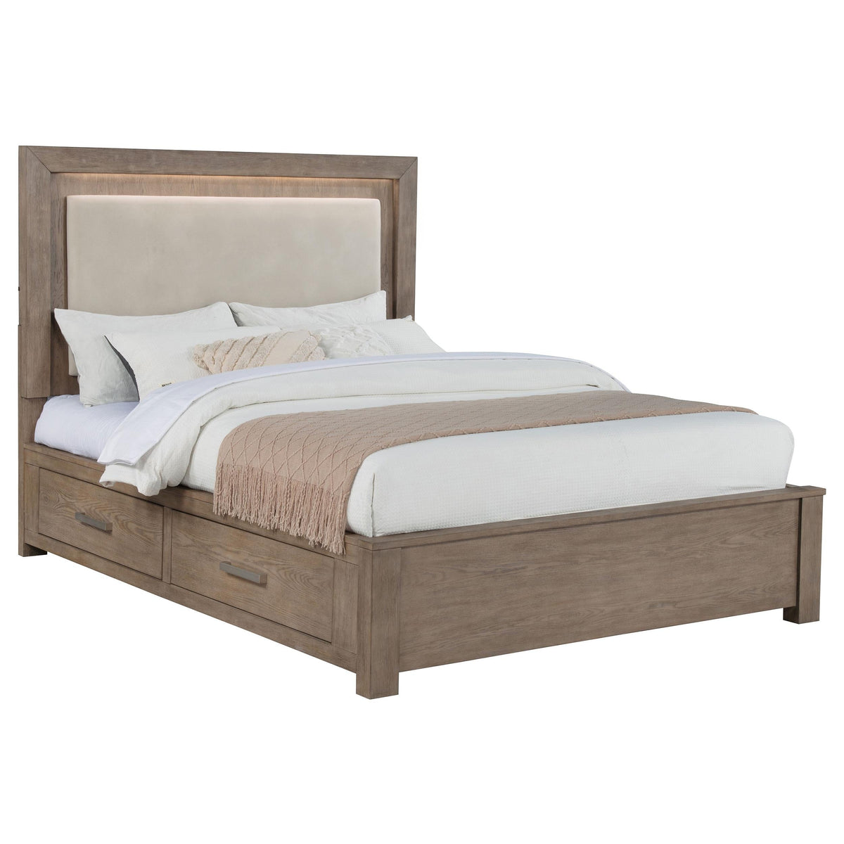 Kenora Queen Bed in Barley Brown - Coaster Furniture