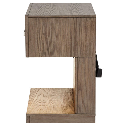 Kenora Nightstand in Barley Brown - Coaster Furniture