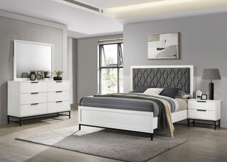 Sonora Bed 4-Piece Set in White