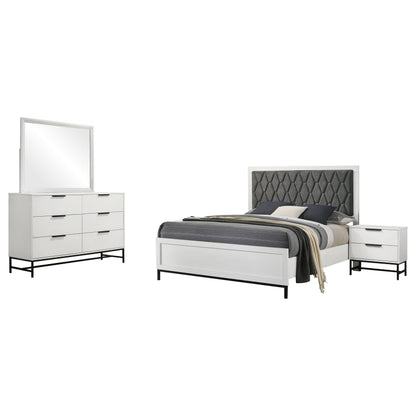 Sonora Bed 4-Piece Set in White