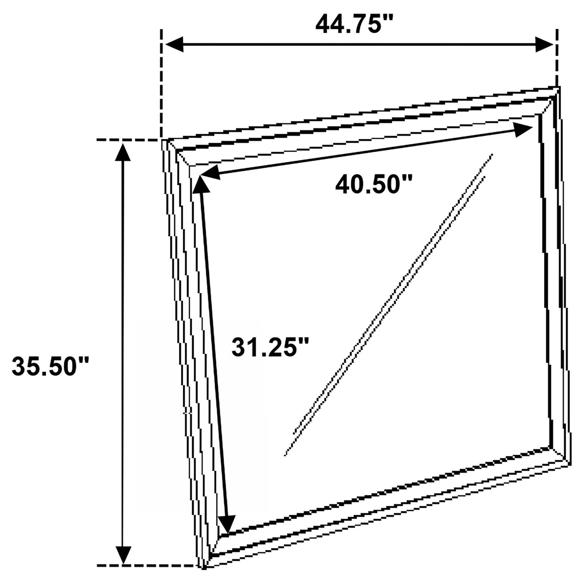 Sonora Dresser Mirror in White - Coaster Furniture