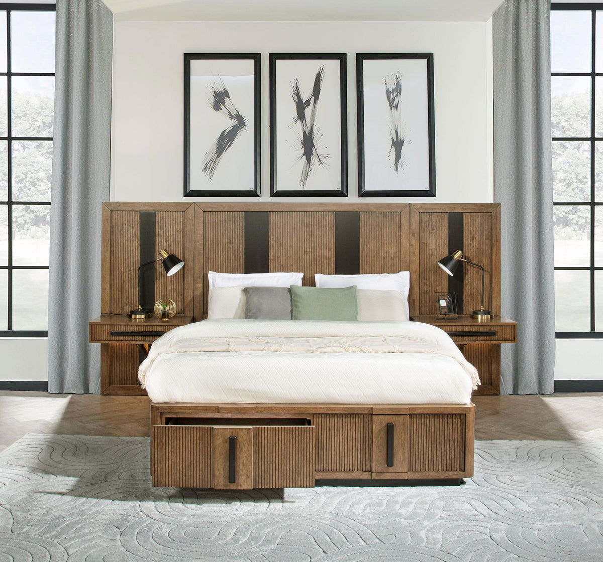 Terrace E King Bed in Ash Brown - Coaster Furniture