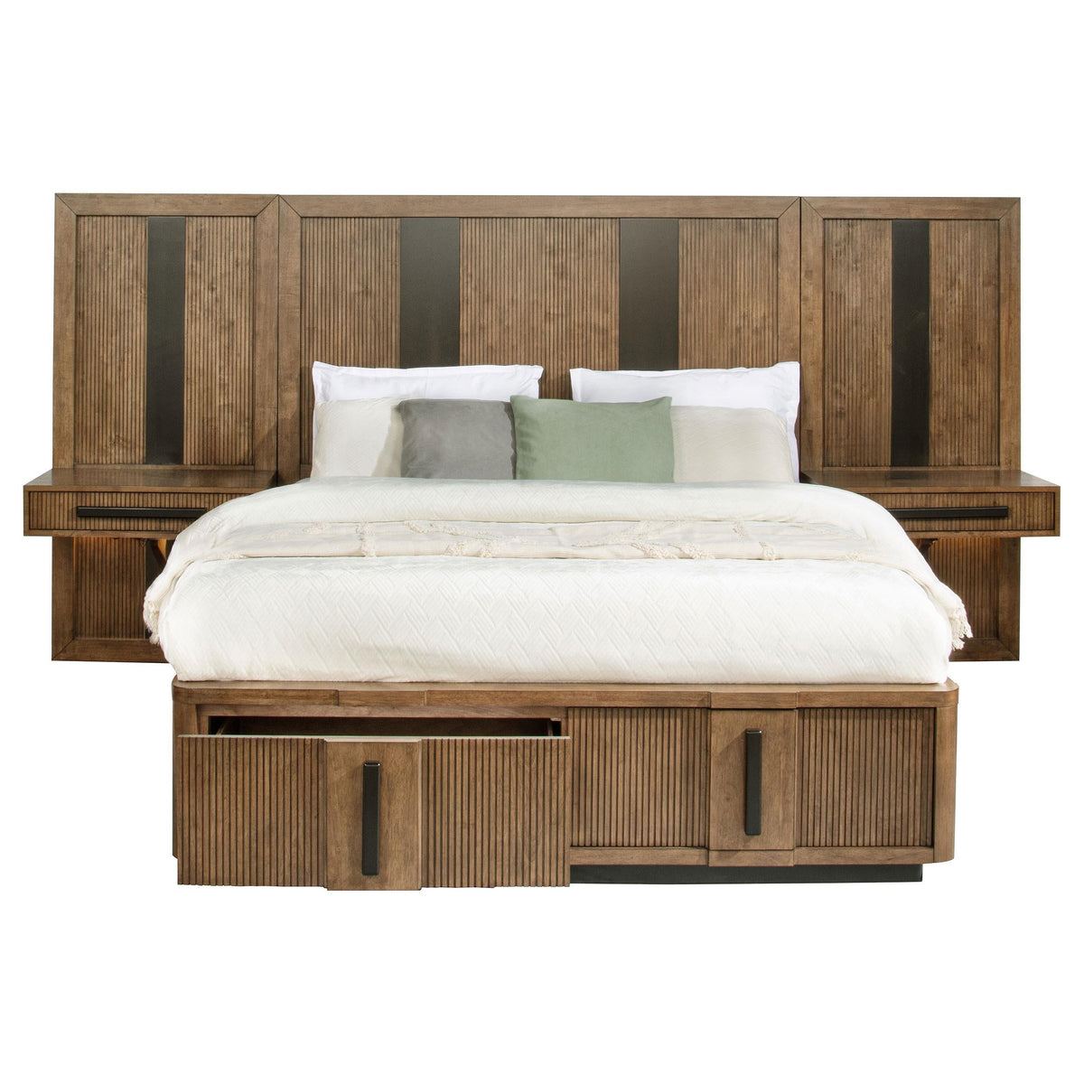 Terrace E King Bed in Ash Brown - Coaster Furniture