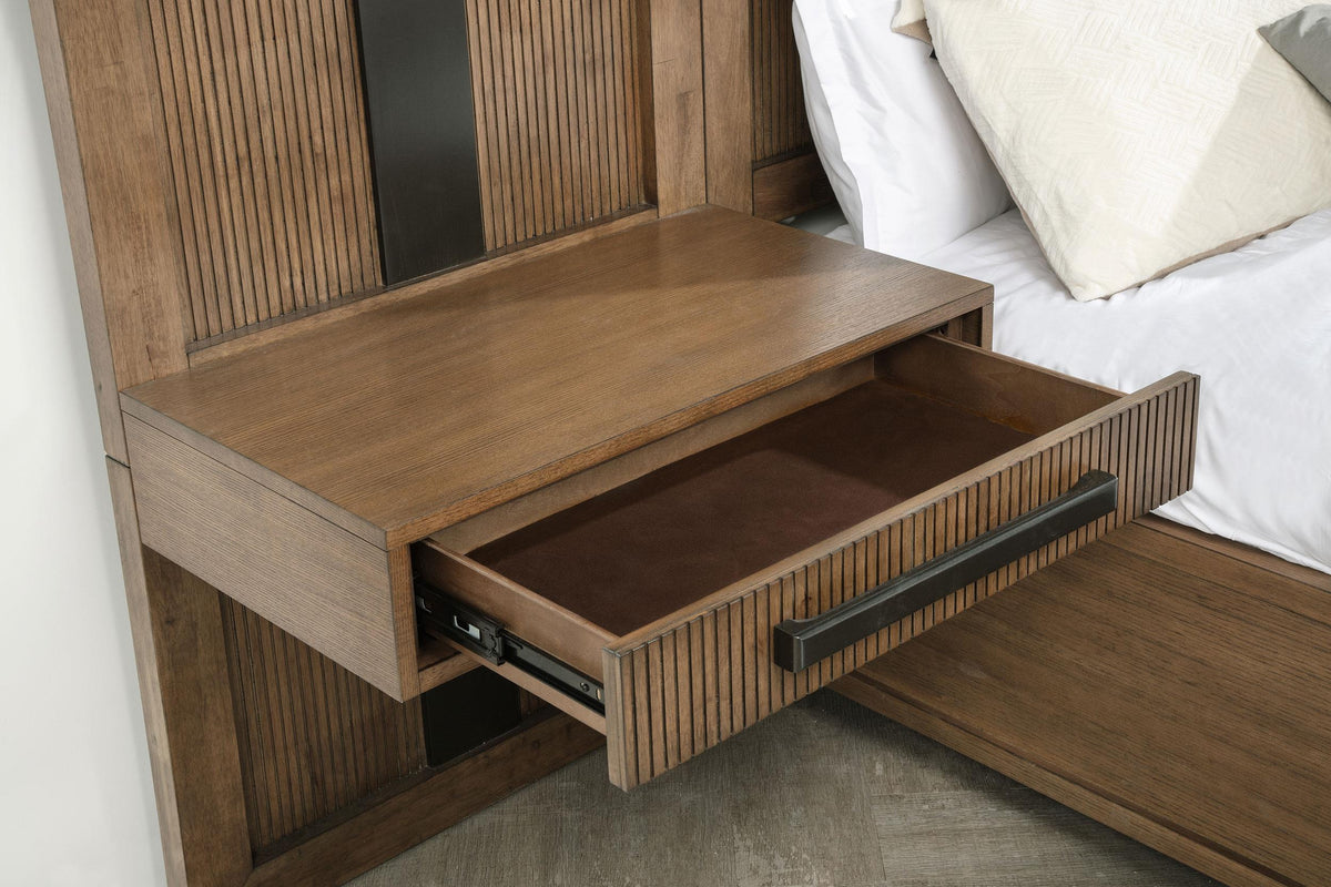 Terrace E King Bed in Ash Brown - Coaster Furniture