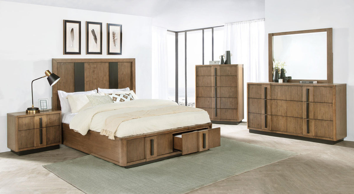 Terrace Queen Bed in Ash Brown - Coaster Furniture