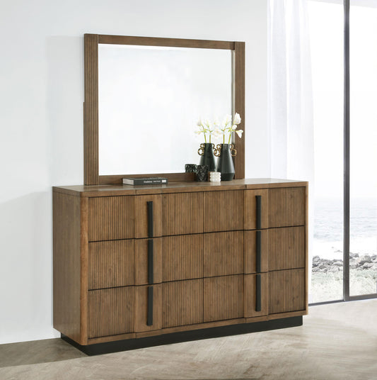 Terrace Dresser With Mirror in Ash Brown - Coaster Furniture