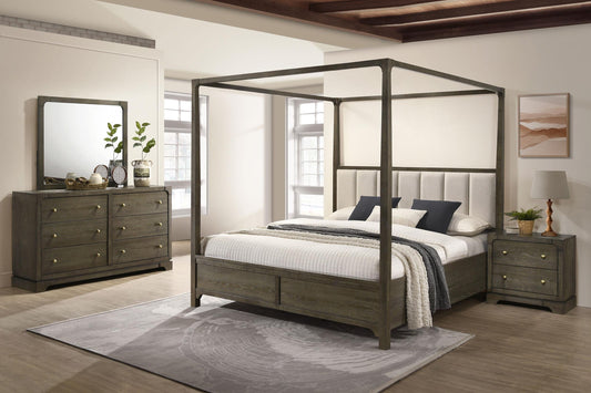 Gran Park Eastern King Bed 4-Piece Set in Dark Cocoa - Coaster Furniture