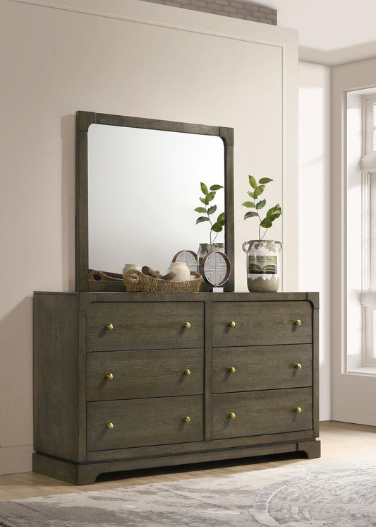 Gran Park Dresser With Mirror in Dark Cocoa - Coaster Furniture