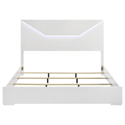 Ives E King Bed - White High Gloss