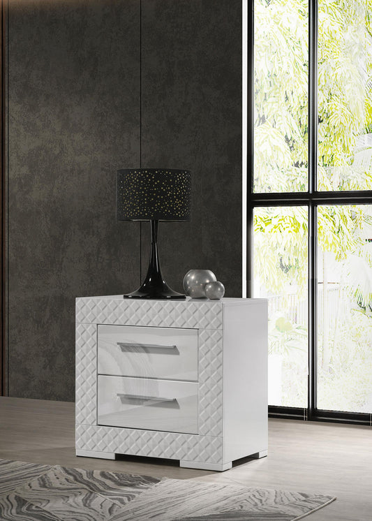 Ives Nightstand - White High Gloss