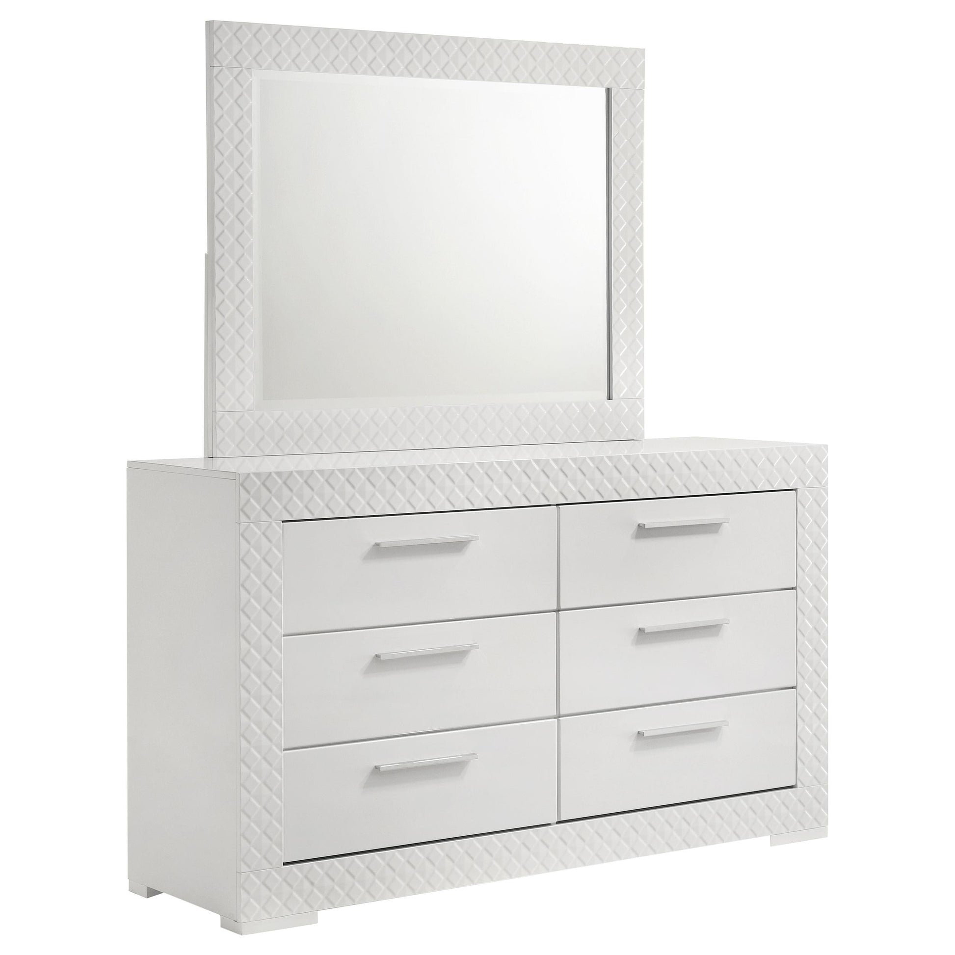 Ives Dresser With Mirror - White High Gloss