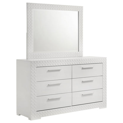 Ives Dresser With Mirror - White High Gloss