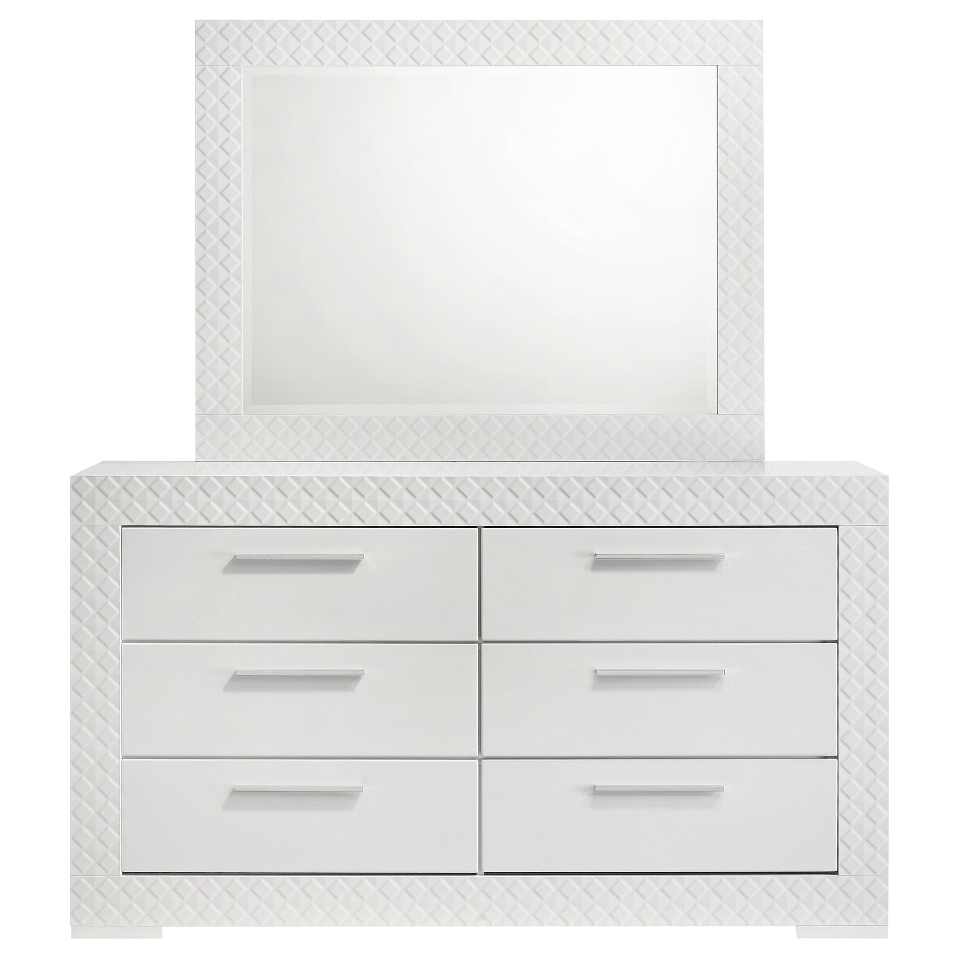 Ives Dresser With Mirror - White High Gloss
