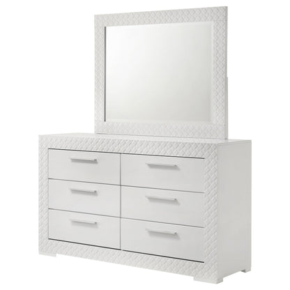 Ives Dresser With Mirror - White High Gloss