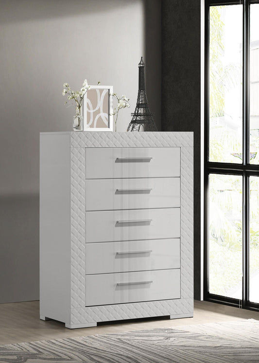 Ives Chest in White High Gloss - Coaster Furniture