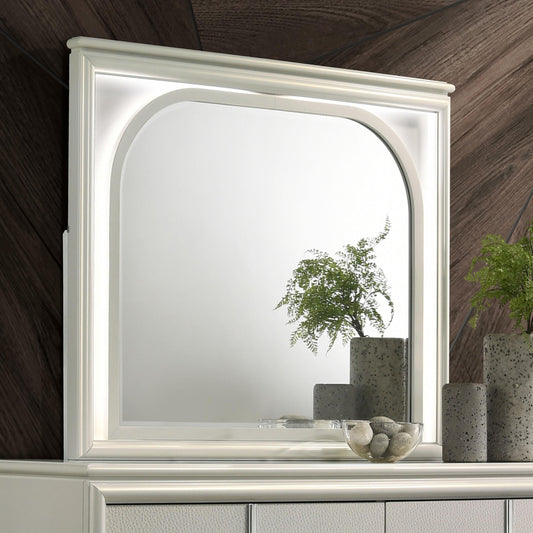 Olivia Dresser Mirror in Pearl White - Coaster Furniture
