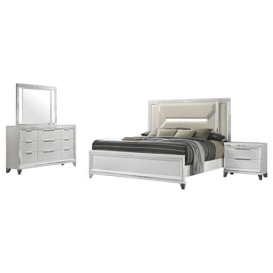 Marmore Bed 4-Piece Set in White