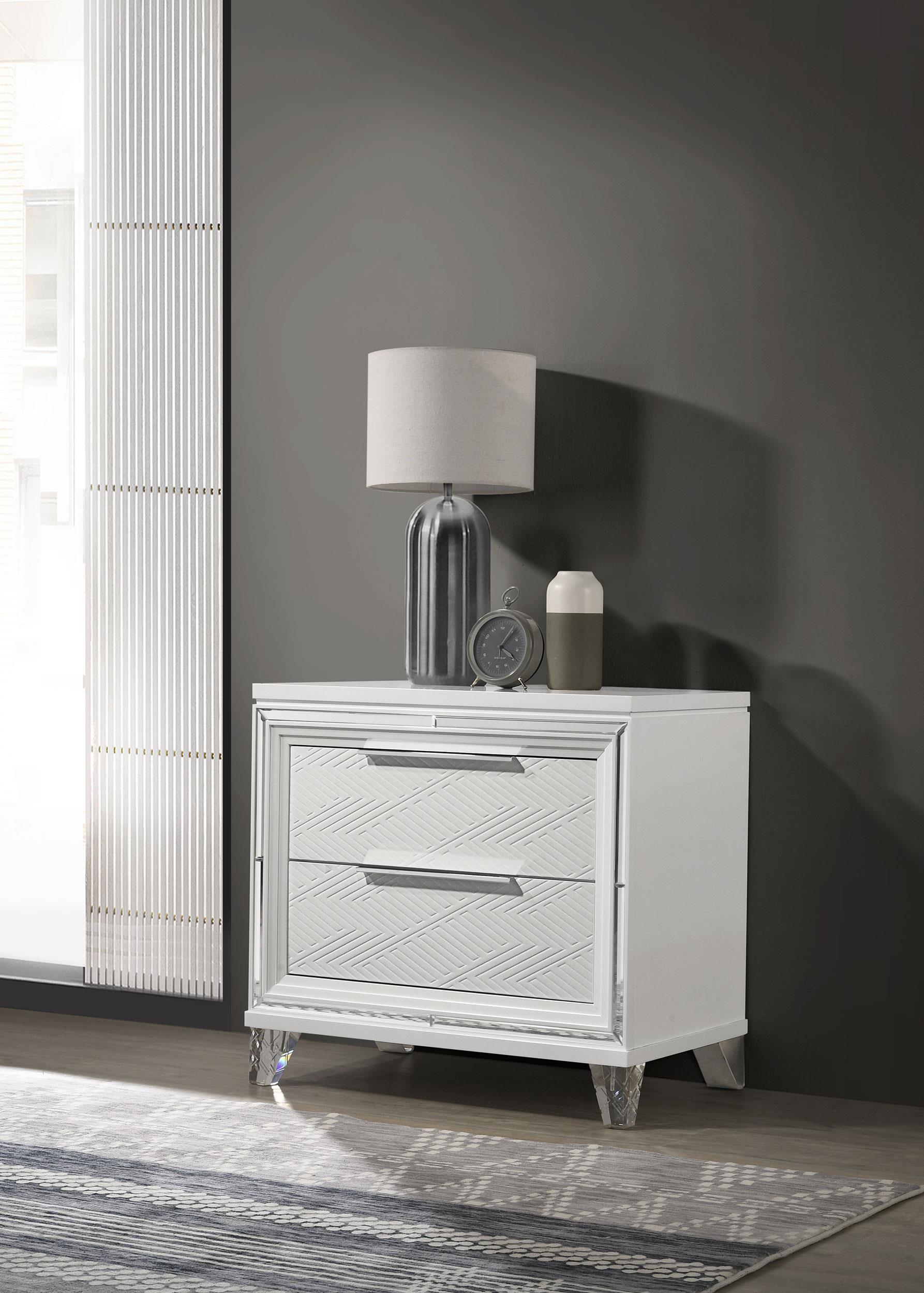 Marmore Nightstand in White - Coaster Furniture