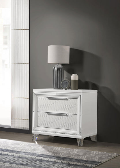 Marmore Nightstand in White - Coaster Furniture