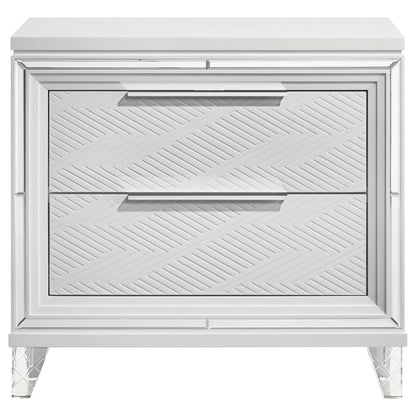 Marmore Nightstand in White - Coaster Furniture