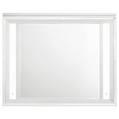Marmore Dresser Mirror in White - Coaster Furniture