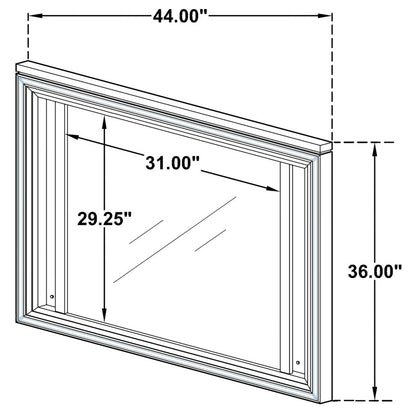 Marmore Dresser Mirror in White - Coaster Furniture