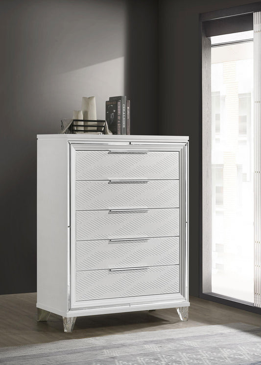 Marmore Chest in White - Coaster Furniture