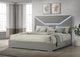 Ives E King Bed - Grey High Gloss