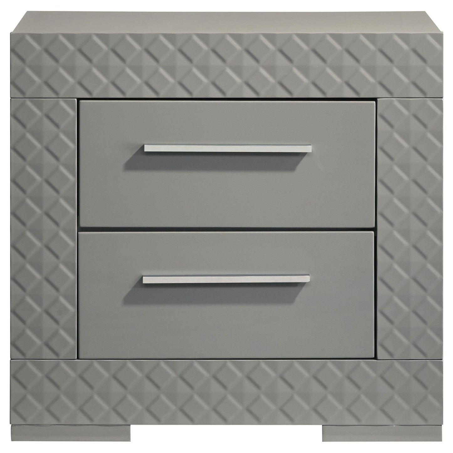 Ives Nightstand - Grey High Gloss