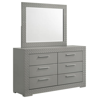 Ives Dresser With Mirror - Grey High Gloss