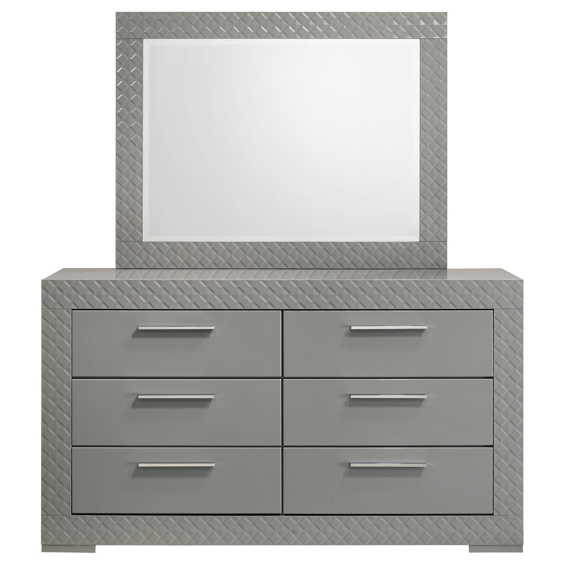 Ives Dresser With Mirror - Grey High Gloss