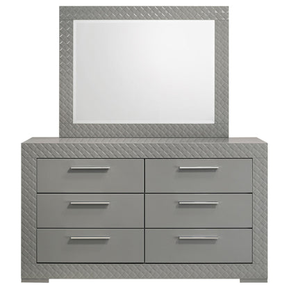Ives Dresser With Mirror - Grey High Gloss