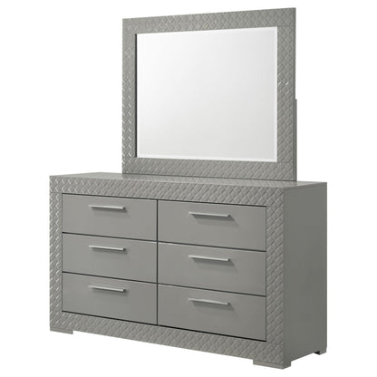 Ives Dresser With Mirror - Grey High Gloss