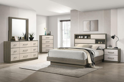 Fenwick Bed 5-Piece Set in Grey Oak