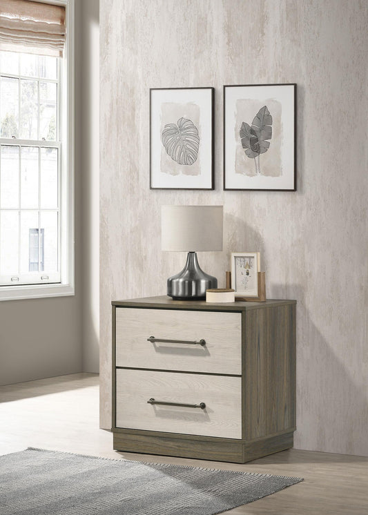 Fenwick Nightstand in Grey Oak - Coaster Furniture