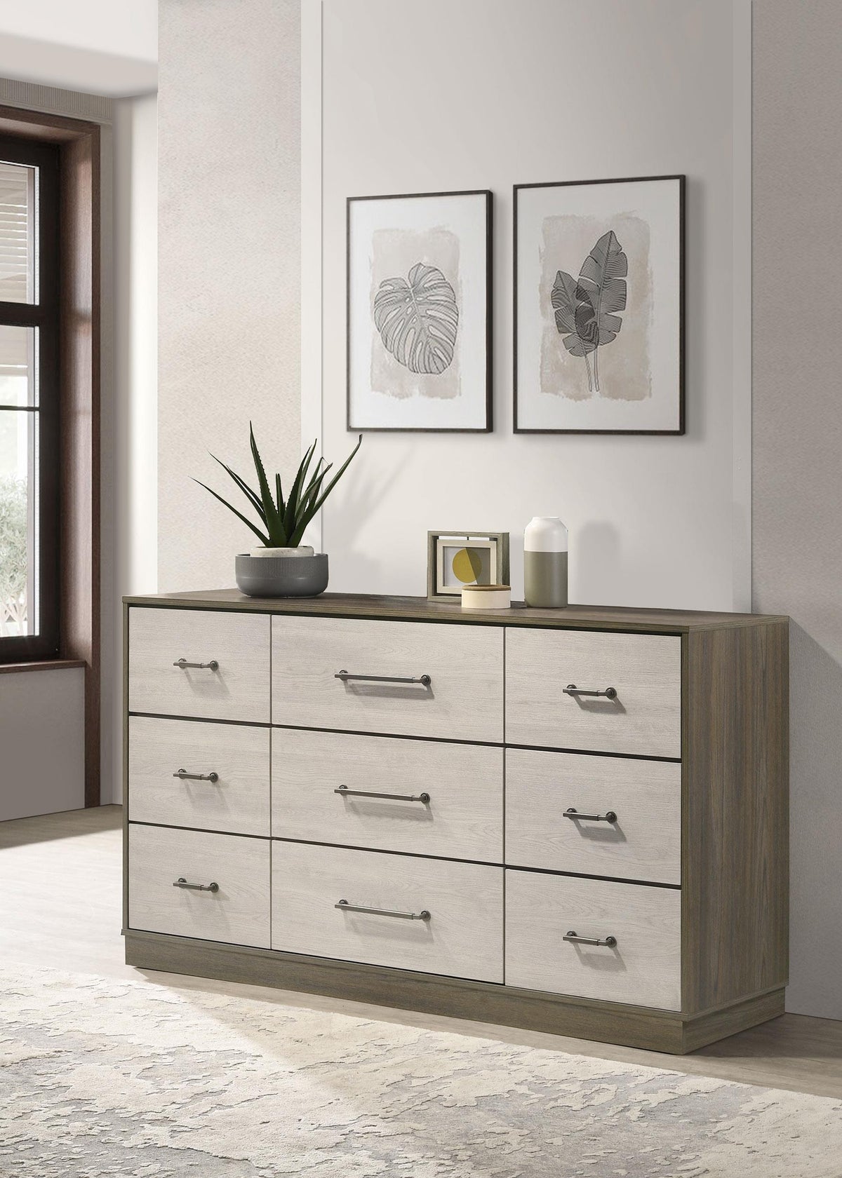 Fenwick Dresser in Grey Oak - Coaster Furniture