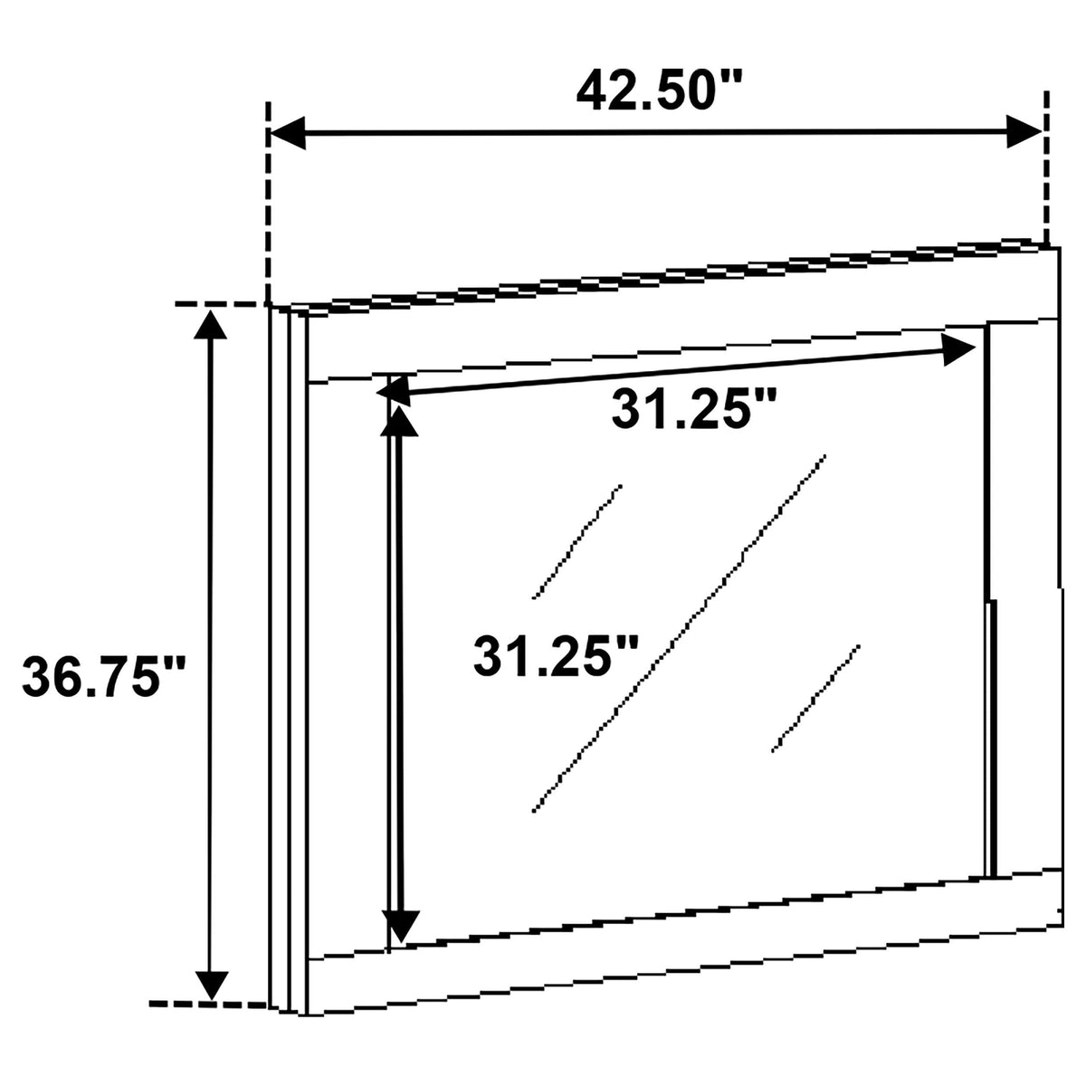 Fenwick Dresser Mirror in Grey Oak - Coaster Furniture
