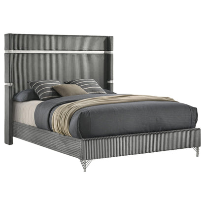 Lucia E King Bed - Grey