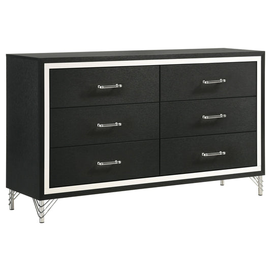 Lucia Dresser in Black - Coaster Furniture