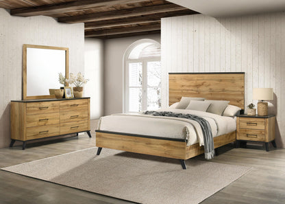Kaywood Bed 4-Piece Set in Weathered Brown